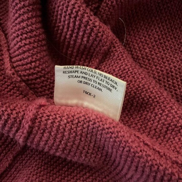 Eileen Fisher Womens Open Front Cardigan Sweater XL Linen & Cotton Knit Berry - Picture 3 of 8